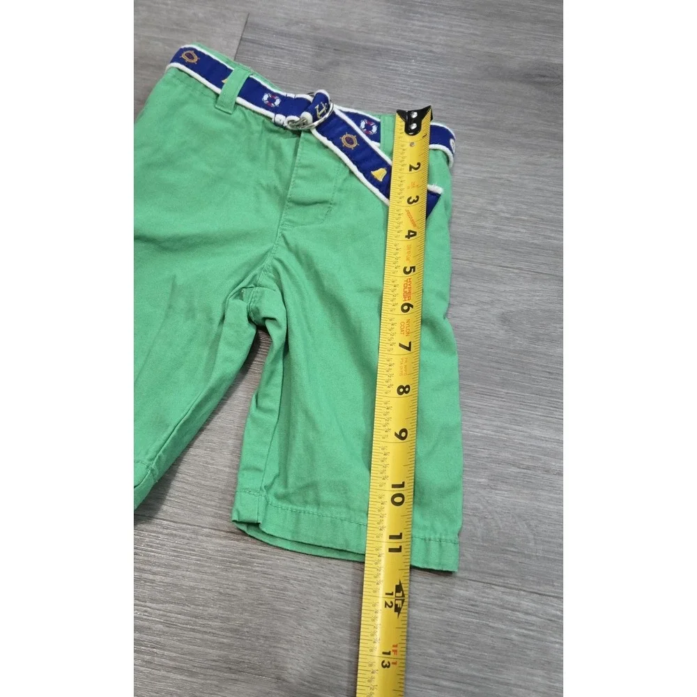 Ralph Lauren Baby Boy' Chino Pants Green with Nautical Belt Size 3M